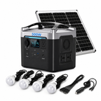 Générateur Solaire Hybride 500W Rechargeable par Soleil et Courant – Batterie Lithium Longue Durée