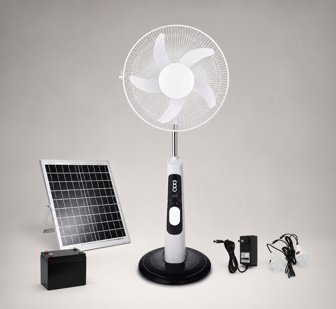 Ventilateur Solaire Rechargeable 18 inch