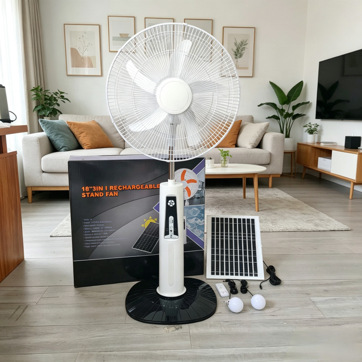 18-Inch Smart AC/DC 12V Solar Fan