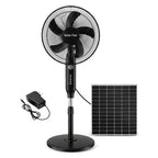 Ventilateur de sol solaire moderne avec commande par interrupteur, 3 vitesses, oscillant, économe en énergie et facile à installer