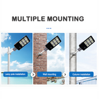 Lampadaire solaire LED en Aluminium avec télécommande 100w 200w 300w 400W 500W IP65, lampadaire fendu étanche avec poteau