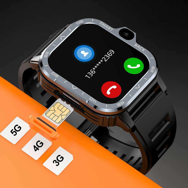 Montre connectée Android 4G avec écran IPS de 2,03 pouces, GPS, WiFi, paiement, suivi de fréquence cardiaque, appels tactiles, style