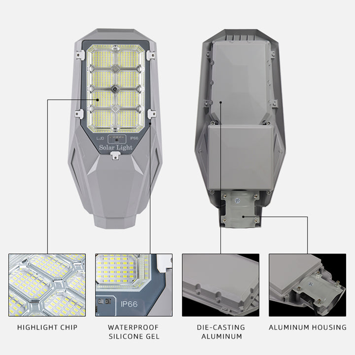 LED Solar Street Light Complete Set 50W 100W 150W 200W 250W 300W Waterproof LiFePo4 Lithium Battery