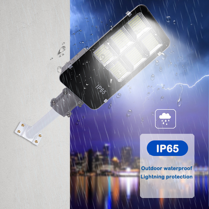 Lampadaire solaire LED en Aluminium avec télécommande 100w 200w 300w 400W 500W IP65, lampadaire fendu étanche avec poteau
