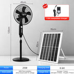 Ventilateur de sol solaire moderne avec commande par interrupteur, 3 vitesses, oscillant, économe en énergie et facile à installer