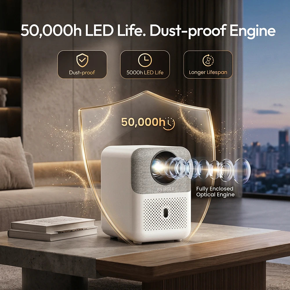BYINTEK LOVE U4 Mini projecteur de cinéma maison intelligent 4K 1080P vidéo Android WIFI pour Smartphone cinéma