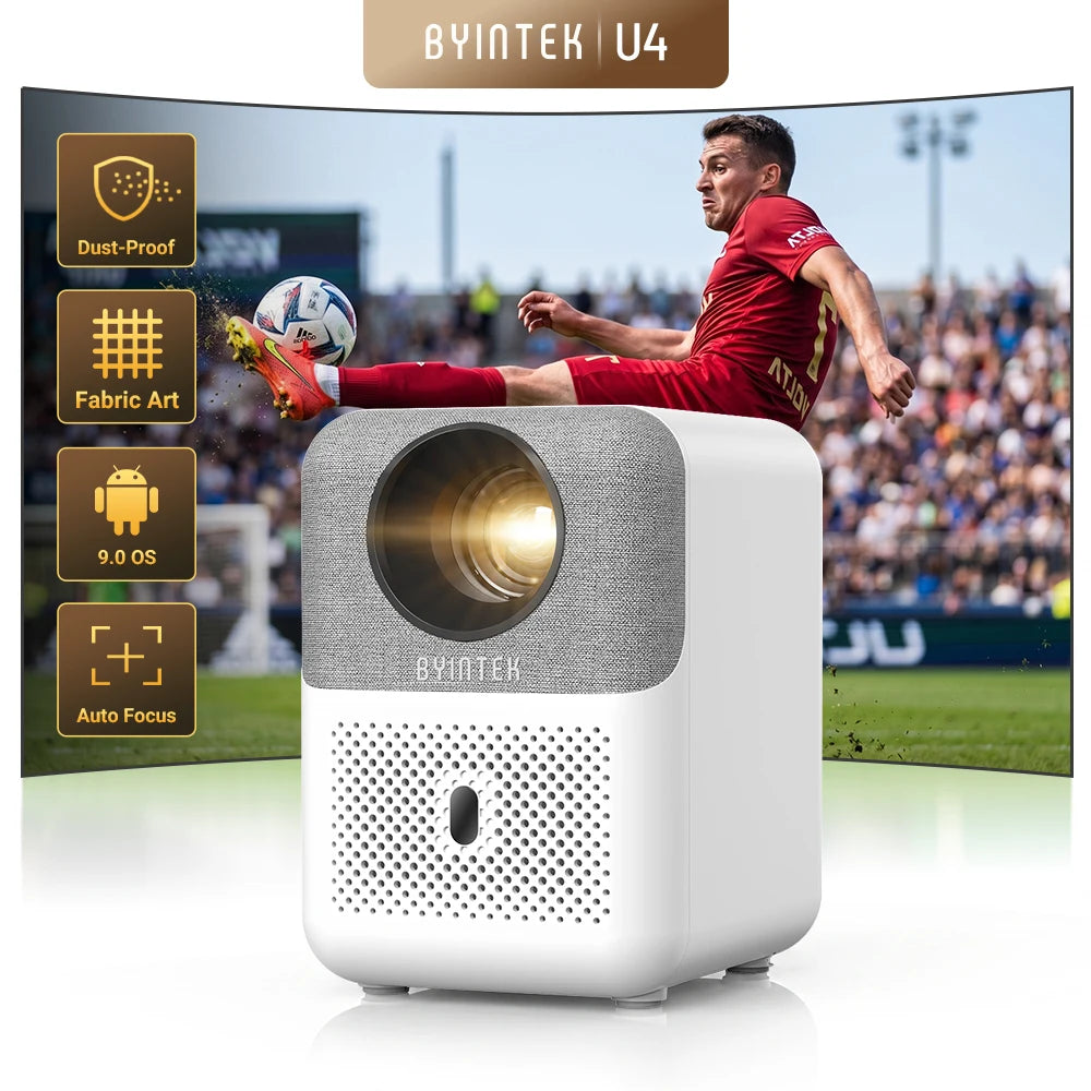 BYINTEK LOVE U4 Mini projecteur de cinéma maison intelligent 4K 1080P vidéo Android WIFI pour Smartphone cinéma