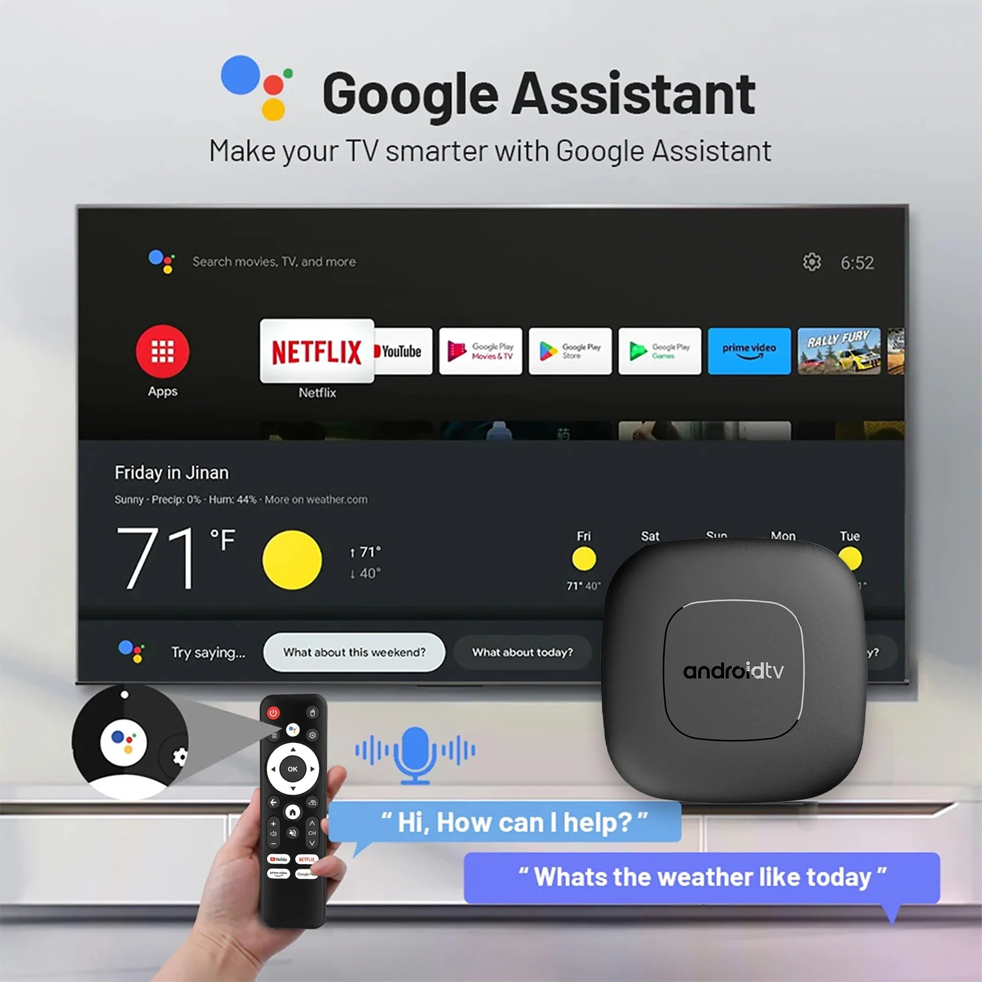 2025 mortal T1 Android16 Smart Home cinéma TV Box Rockchip RK3518 prise en charge Bluetooth 5.4 Google Assistant lecteur de Streaming WiFi 6