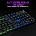 Clavier de jeu à sensation mécanique, rétroéclairage RGB, clavier filaire USB, pour bureau, maison, touches multimédias, russe, espagnol, arabe, anglais
