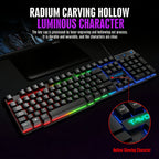 Clavier de jeu à sensation mécanique, rétroéclairage RGB, clavier filaire USB, pour bureau, maison, touches multimédias, russe, espagnol, arabe, anglais