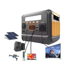 Générateur Solaire Hybride 500W Rechargeable par Soleil et Courant – Batterie Lithium Longue Durée