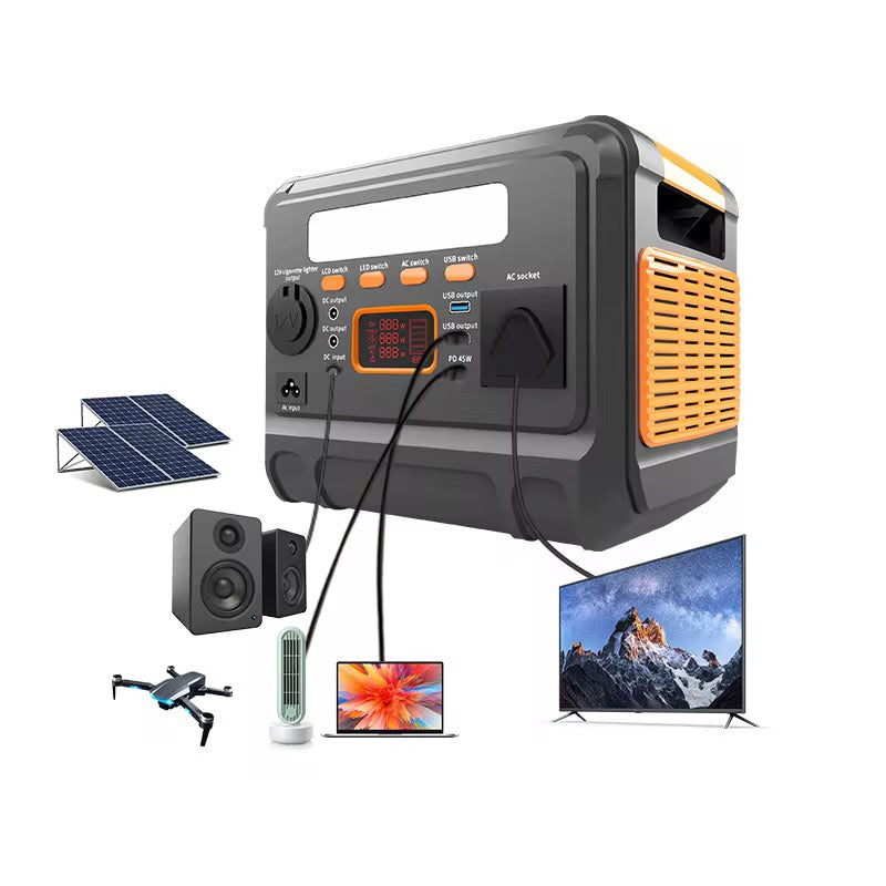 Générateur Solaire Hybride 500W Rechargeable par Soleil et Courant – Batterie Lithium Longue Durée